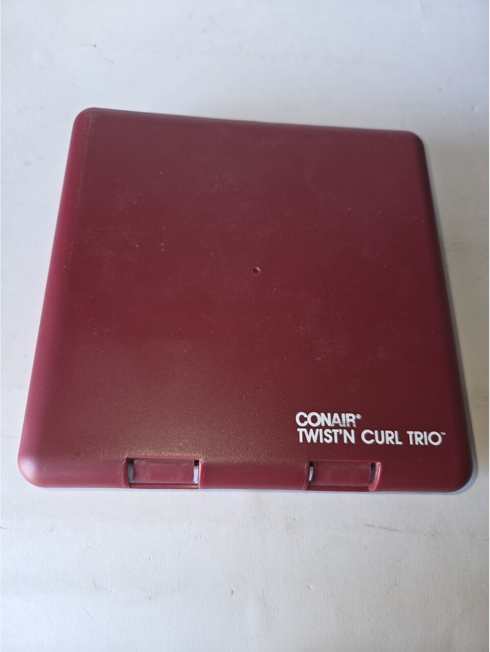 Vintage 1990 CONAIR TWIST N CURL Trio Mini Curling Iron Brush Travel Case SG3